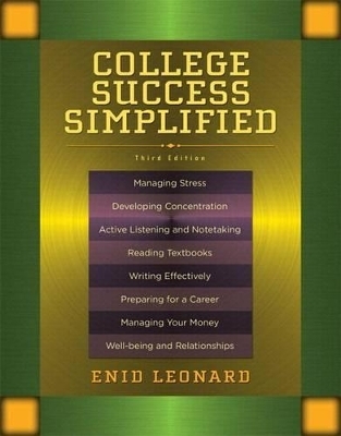 College Success Simplified Plus New Mylab Student Success -- Access Card Package - Enid Leonard