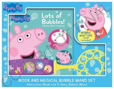 Peppa Pig: Lots of Bubbles! Book and Musical Bubble Wand Set -  Pi Kids