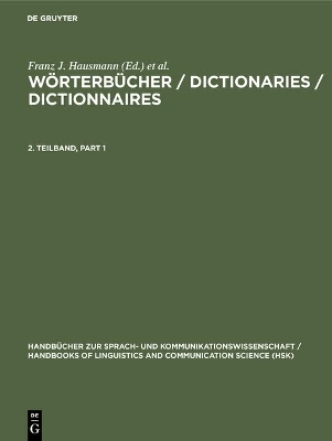 Wörterbücher / Dictionaries / Dictionnaires / Wörterbücher / Dictionaries / Dictionnaires. 2. Teilband - 