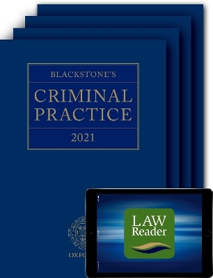 Blackstone's Criminal Practice 2021 (Book, All Supplements, and Digital Pack) - 