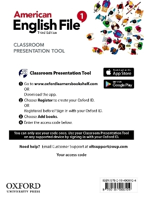 American English File: Level 1: Classroom Presentation Tool Access Card