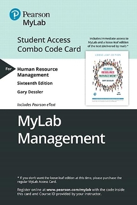 Mylab Management with Pearson Etext -- Combo Access Card -- For Human Resource Management - Gary Dessler