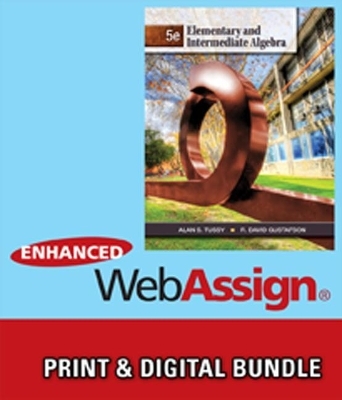 Bundle: Elementary and Intermediate Algebra, 5th + Webassign Printed Access Card for Tussy/Gustafson's Elementary and Intermediate Algebra, 5th Edition, Single-Term - Alan S Tussy, R David Gustafson