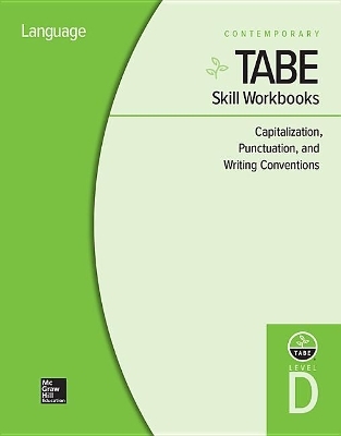 Tabe Skill Workbooks Level D: Capitalization, Punctuation, and Writing Conventions - 10 Pack -  Contemporary