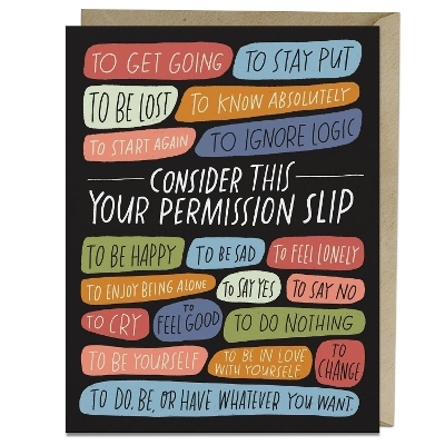 6-Pack Em & Friends Permission Slip Card - 