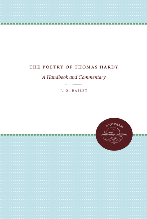 Poetry of Thomas Hardy -  J. O. Bailey