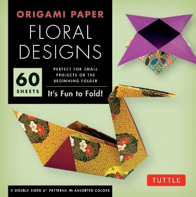 Origami Paper - Floral Designs - 6" - 60 Sheets - 