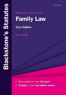 Blackstone's Statutes on Family Law - Rob George