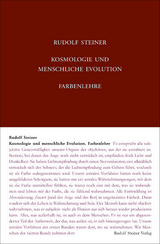 Kosmologie und menschliche Evolution. Farbenlehre - Rudolf Steiner