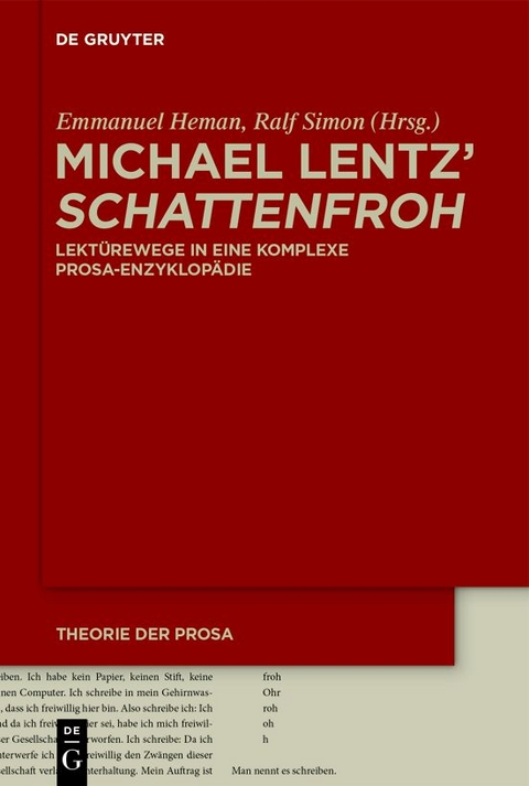 Michael Lentz' ›Schattenfroh‹ - 