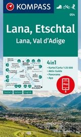 KOMPASS Wanderkarte 054 Lana, Etschtal / Lana, Val d´Adige 1:25.000 - 