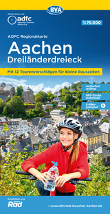 ADFC-Regionalkarte Aachen Dreiländereck, 1:75.000, reiß- und wetterfest, mit kostenlosem GPS-Download der Touren via BVA-website oder Karten-App - 