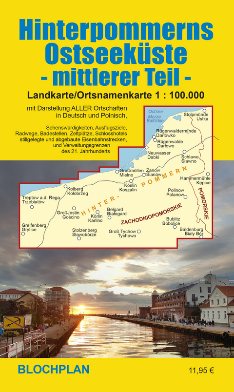 Landkarte Hinterpommerns Ostseeküste - mittlerer Teil - Dirk Bloch