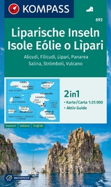 Liparische Inseln, Isole Eólie o Lìpari, Alicudi, Filicudi, Lìpari, Panarea, Salina, Strómboli, Vulcano 1:25.000 - 