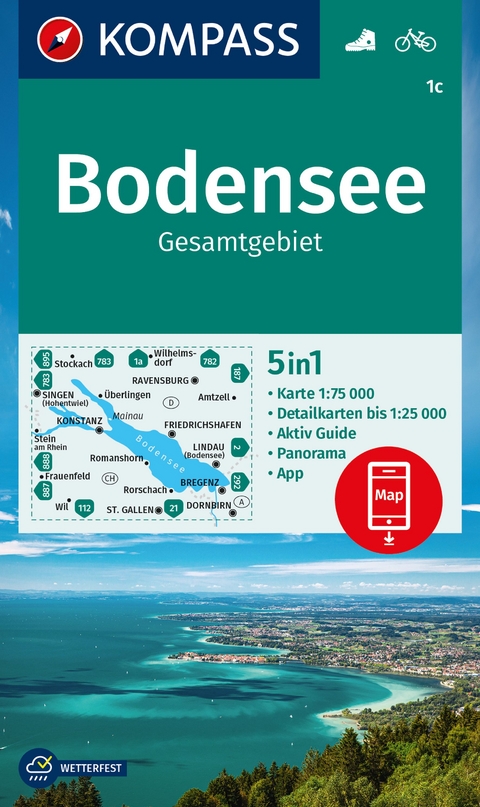 Bodensee Gesamtgebiet 1:75.000