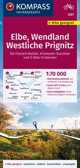 KOMPASS Fahrradkarte 3321 Elbe, Wendland, Westliche Prignitz 1:70.000 - 