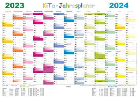 Kita-Jahresplaner 2023/2024-Set, m. 2 Beilage, 2 Teile - 