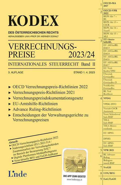 KODEX Verrechnungspreise 2023/24 - Roland Macho