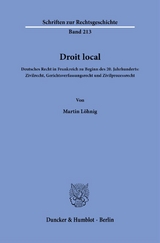 Droit local. - Martin Löhnig