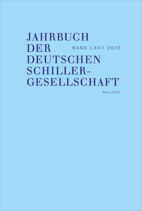 Jahrbuch der Deutschen Schillergesellschaft - 