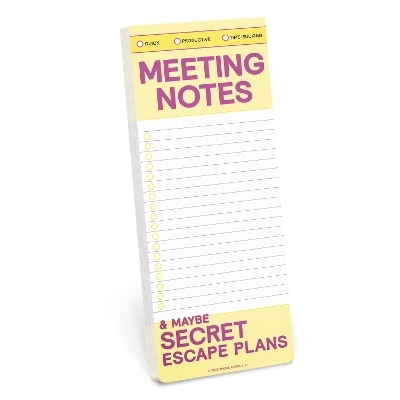 Knock Knock Meeting Notes Make-a-List Pads -  Knock Knock