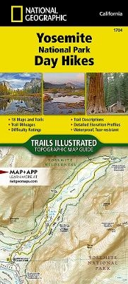 Yosemite National Park Day Hikes Map - National Geographic Maps