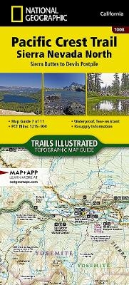 Pacific Crest Trail: Sierra Nevada North Map [sierra Buttes To Devil's Postpile] - National Geographic Maps