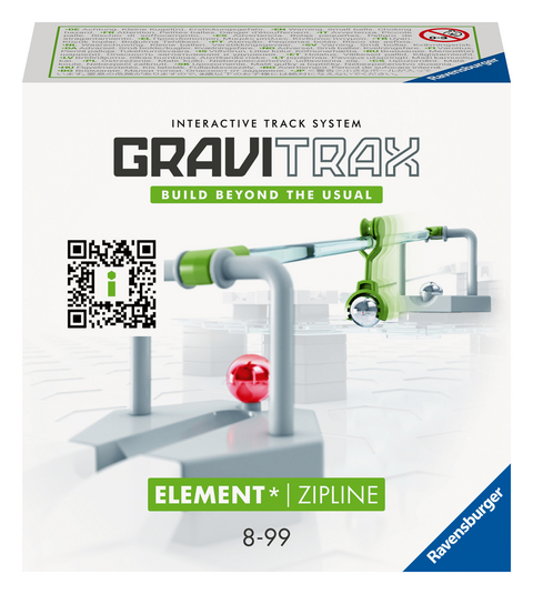 Ravensburger GraviTrax Element Zipline 27472 - GraviTrax Erweiterung für deine Kugelbahn - Murmelbahn und Konstruktionsspielzeug ab 8 Jahren, GraviTrax Zubehör kombinierbar mit allen Produkten