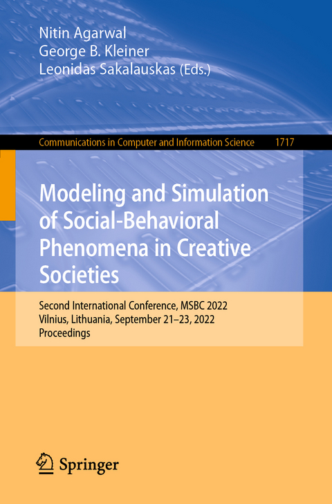 Modeling and Simulation of Social-Behavioral Phenomena in Creative Societies - 