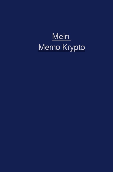 Mein Krypto Memo - Peter Falk