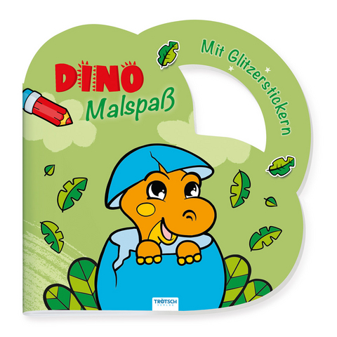 Trötsch Malbuch Stickermalbuch Dino Malspaß - 