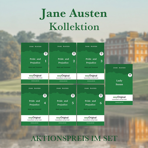 Jane Austen Kollektion Softcover (Bücher + 7 MP3 Audio-CDs) - Lesemethode von Ilya Frank - Zweisprachige Ausgabe Englisch-Deutsch - Jane Austen