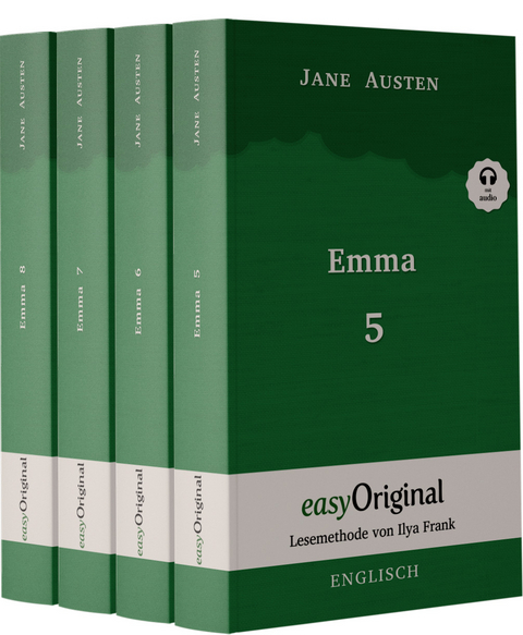 Emma - Teile 5-8 (Buch + 4 MP3 Audio-CDs) - Lesemethode von Ilya Frank - Zweisprachige Ausgabe Englisch-Deutsch - Jane Austen