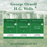 George Orwell & H.G. Wells (Bücher + 3 MP3 Audio-CDs) - Lesemethode von Ilya Frank - George Orwell, Herbert George Wells