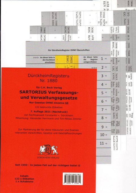 DürckheimRegister® SARTORIUS OHNE §§ - Constantin von Dürckheim