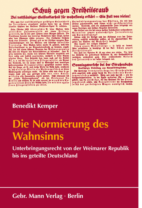 Die Normierung des Wahnsinns - Benedikt Kemper
