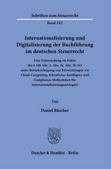 Internationalisierung und Digitalisierung der Buchführung im deutschen Steuerrecht. - Daniel Rüscher