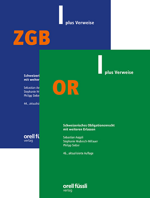 ZGB/OR plus Verweise Kombipaket, 44./46. Aufl. - Sebastian Aeppli, Stephanie Hrubesch-Millauer, Philipp Sieber