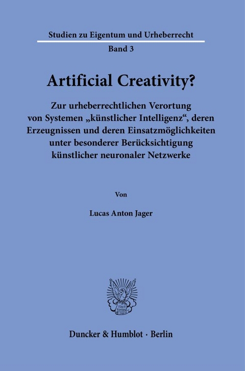 Artificial Creativity? - Lucas Anton Jager