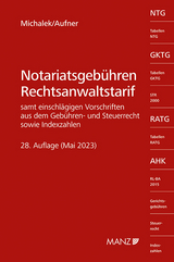 Notariatsgebühren - Rechtsanwaltstarif - 