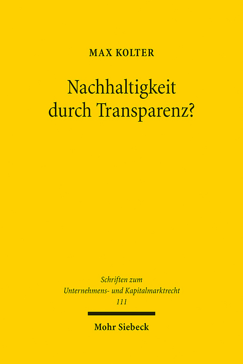Nachhaltigkeit durch Transparenz? - Max Kolter