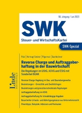SWK-Spezial Reverse Charge und Auftraggeberhaftung in der Bauwirtschaft - Pülzl, Peter; Hörtnagl-Seidner, Verena; Pilgermair, Werner; Bachlechner, Claudia