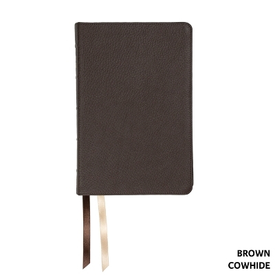 NASB Handy Size, Paste-Down Brown Cowhide Indexed -  Steadfast Bibles