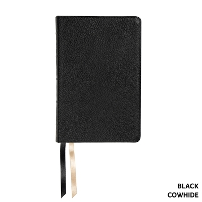 NASB Handy Size, Paste-Down Black Cowhide Indexed -  Steadfast Bibles