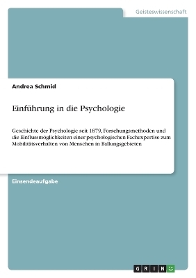 EinfÃ¼hrung in die Psychologie - Andrea Schmid