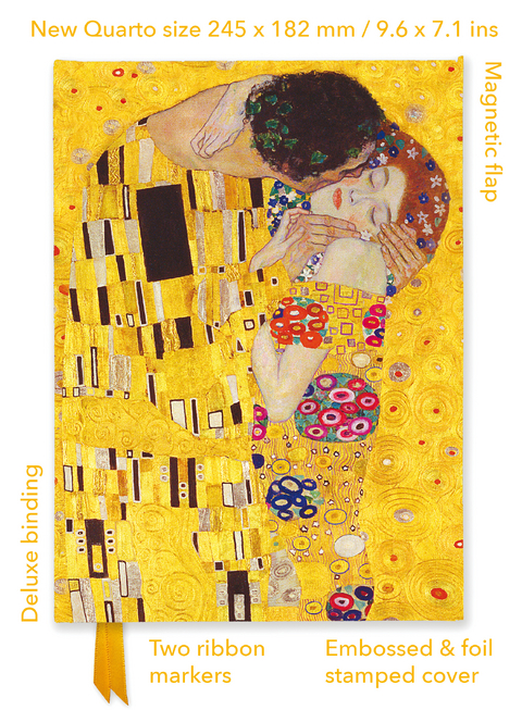 Gustav Klimt: The Kiss (Foiled Quarto Journal) - 