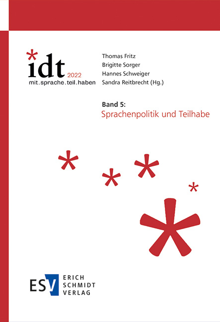 IDT 2022: *mit.sprache.teil.haben - - Band 5: Sprachenpolitik und Teilhabe - 
