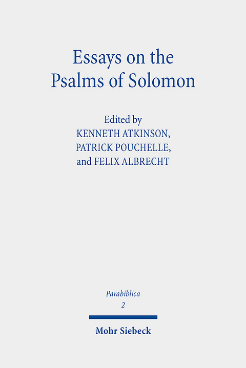 Essays on the Psalms of Solomon - 