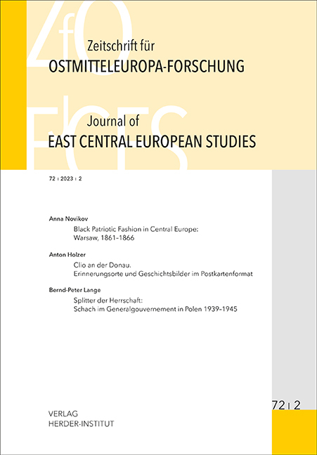 Zeitschrift für Ostmitteleuropa-Forschung (ZfO) 72/2 / Journal of East Central European Studies (JECES) 72/2 - 