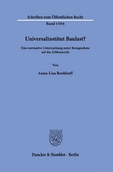 Universalinstitut Baulast? - Anna-Lisa Benkhoff